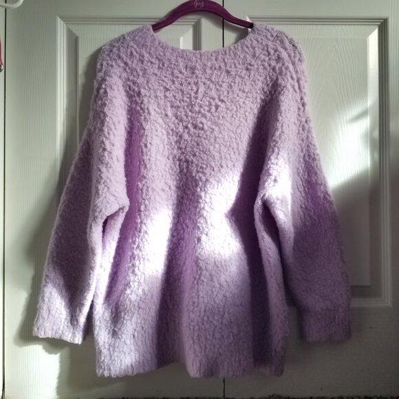 Anthropologie Women's Sweater Small Purple Simone Lavender Wool Alpaca Blend - Picture 5 of 7